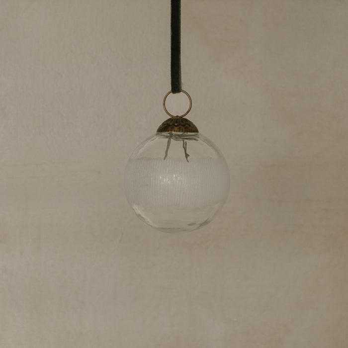 Ernie Etched Glass Ornament - Ball