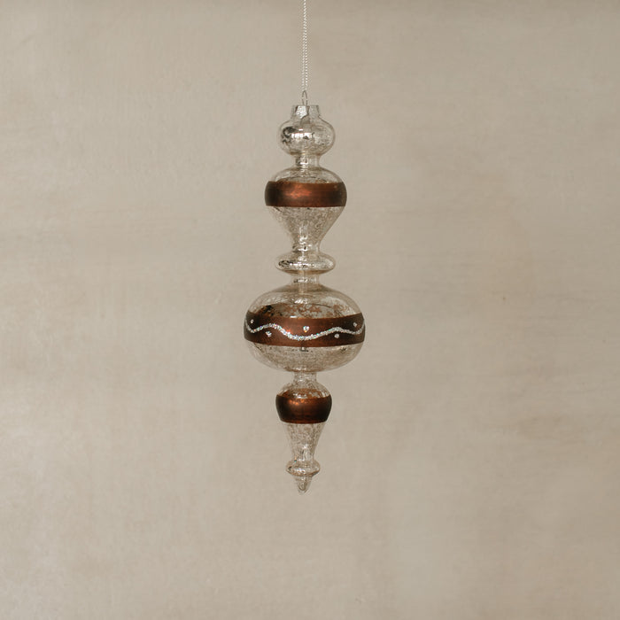 European Spindle Glass Ornament