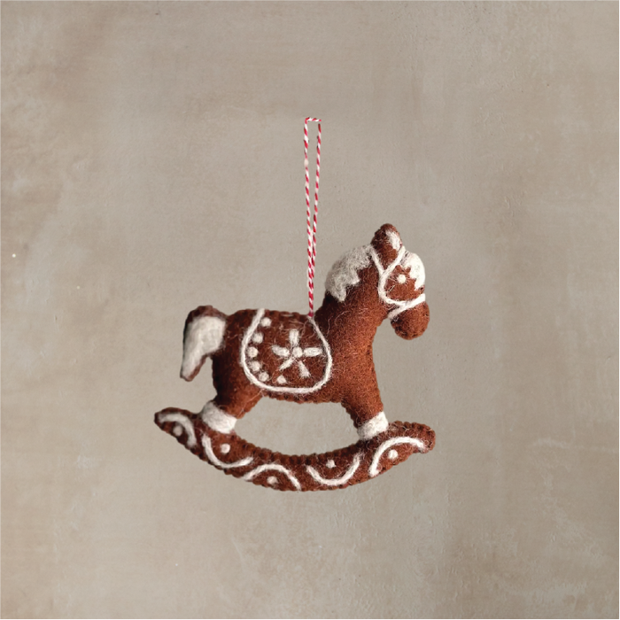 Gingerbread Rocking Horse Ornament