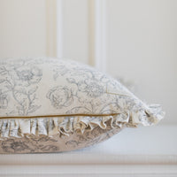 Ruffled Mabel Pillow Cover - French Blue - 22 x 22