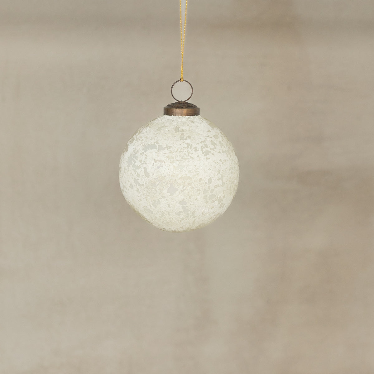 Wintry White Glass Ornament