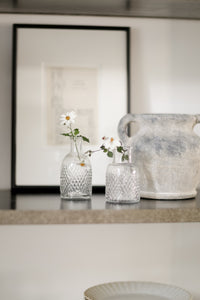 Camille Pressed Glass Vases