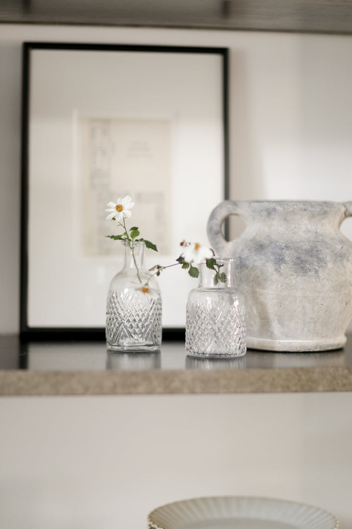 Camille Pressed Glass Vases