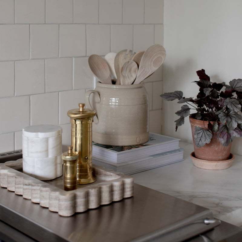 Greyson Scalloped Marble Trays