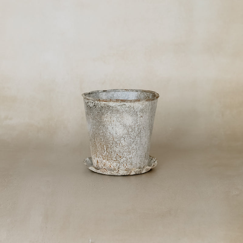 Vintage Pot & Pleated Saucer