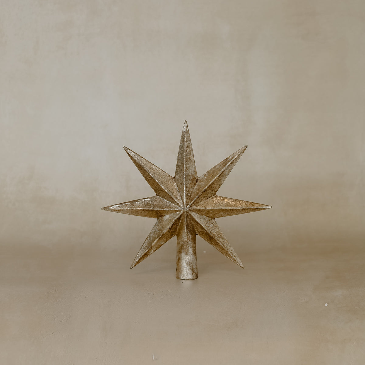 Silver Seven-Point Star Tree Topper
