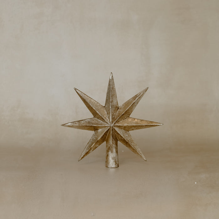 Silver Seven-Point Star Tree Topper