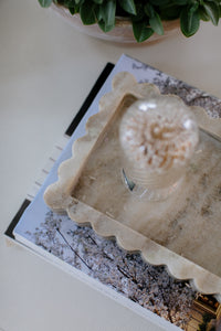 Greyson Scalloped Marble Trays
