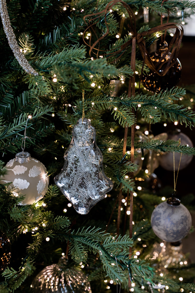 Antique Silver Glass Ornament