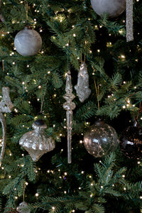 Glass Icicle Ornaments - Set of Two