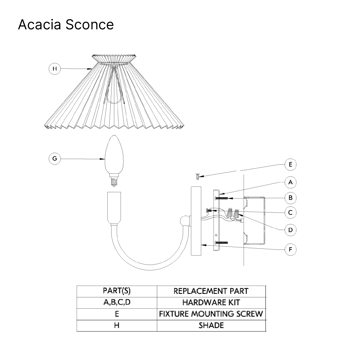 Acacia Sconce