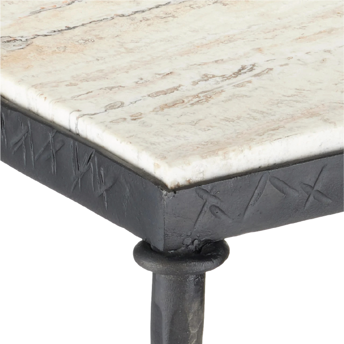 Agora Travertine Side Table