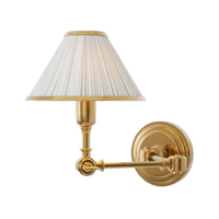 Anette Swing Arm Sconce - Silk Shade