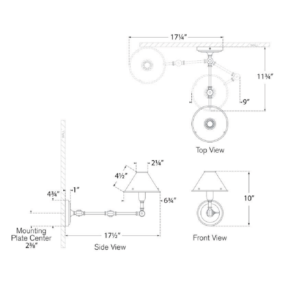 Anette Swing Arm Sconce
