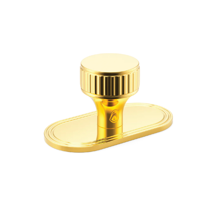 Barwick Ridged Cabinet Knob with Backplate