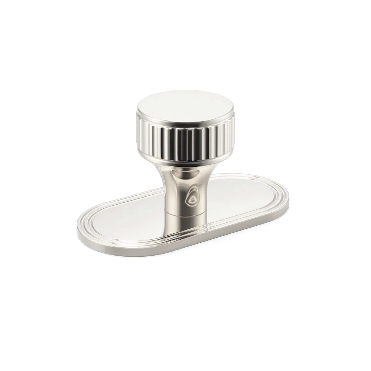 Barwick Ridged Cabinet Knob with Backplate