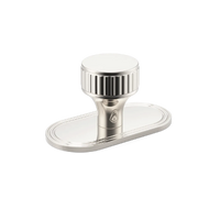 Barwick Ridged Cabinet Knob with Backplate