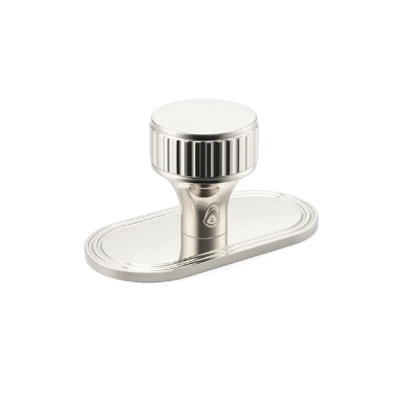 Barwick Ridged Cabinet Knob with Backplate