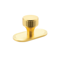 Barwick Ridged Cabinet Knob with Backplate
