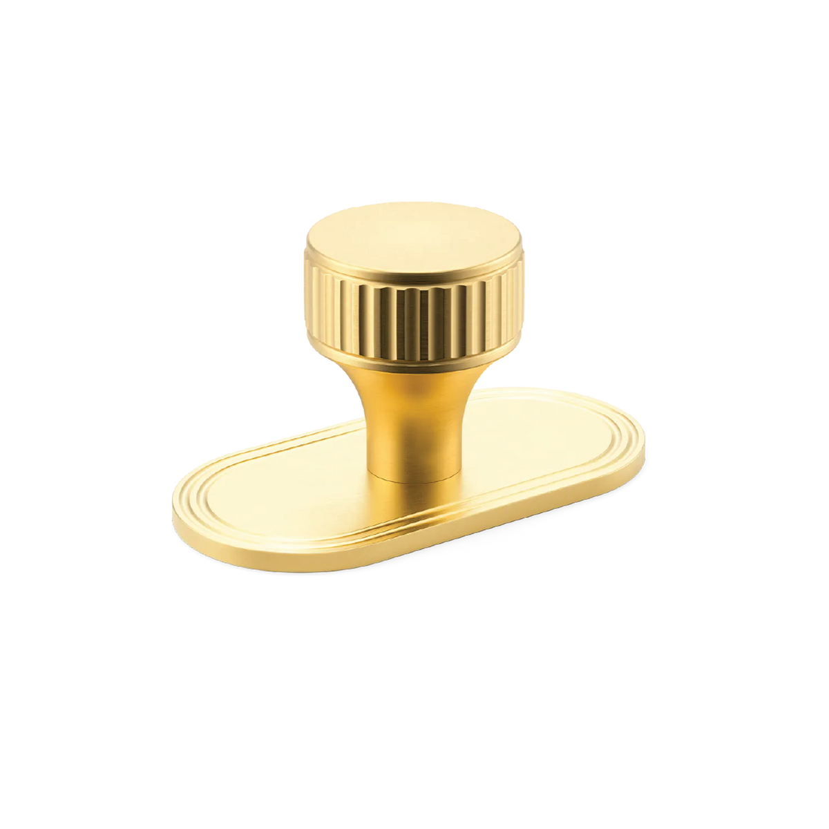Barwick Ridged Cabinet Knob with Backplate