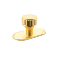 Barwick Ridged Cabinet Knob with Backplate