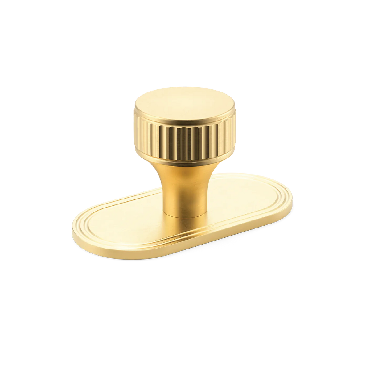 Barwick Ridged Cabinet Knob with Backplate