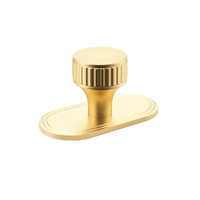 Barwick Ridged Cabinet Knob with Backplate