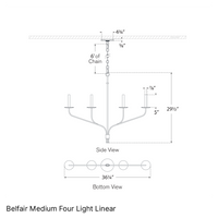 Belfair Medium Linear Chandelier