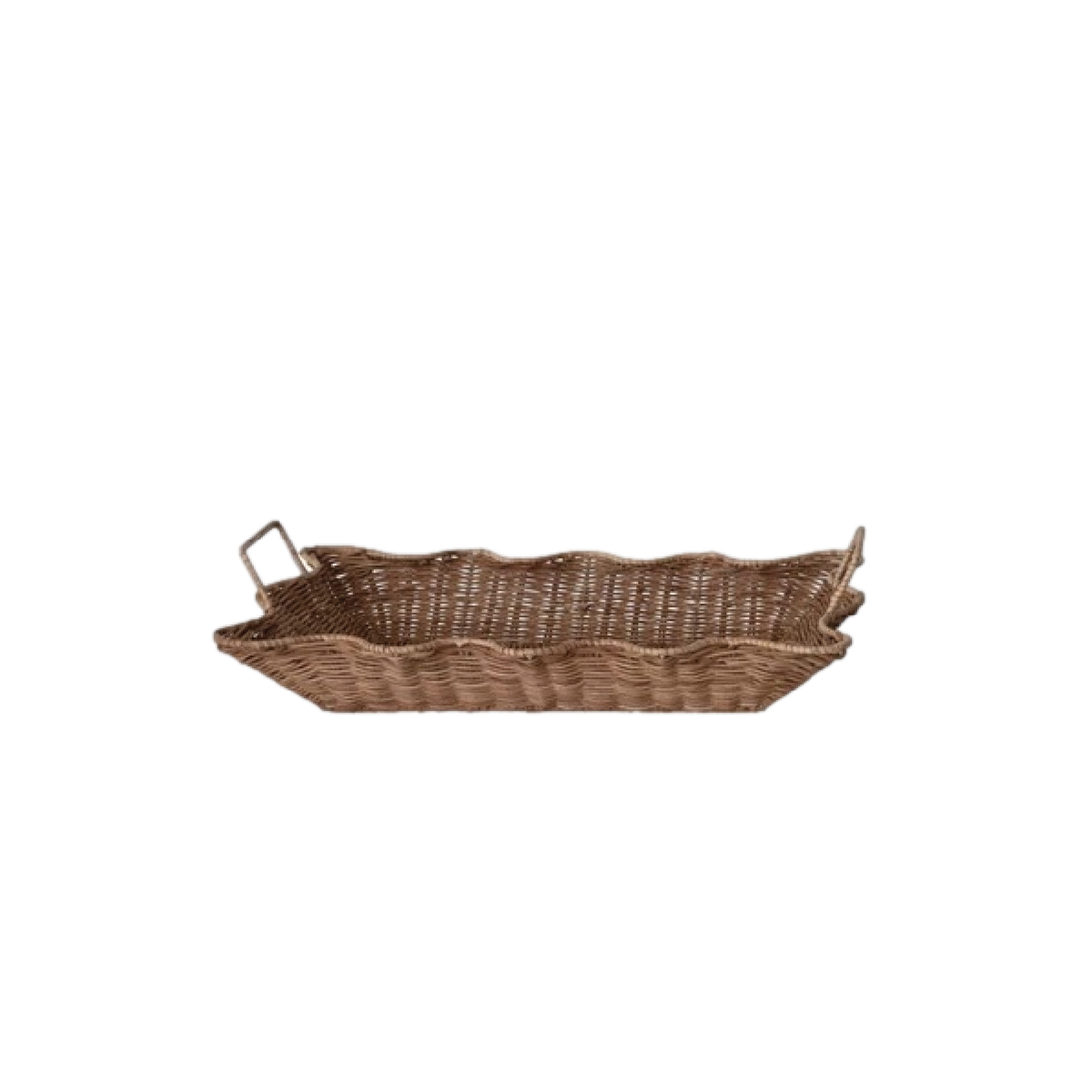 Birdie Scalloped Rattan Trays