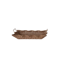 Birdie Scalloped Rattan Trays