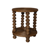 Bobbin Side Table - Round Teak