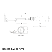 Boston Swing Arm with Apothecary Shade