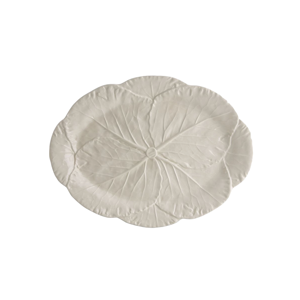 Cabbage Oval Platter - White