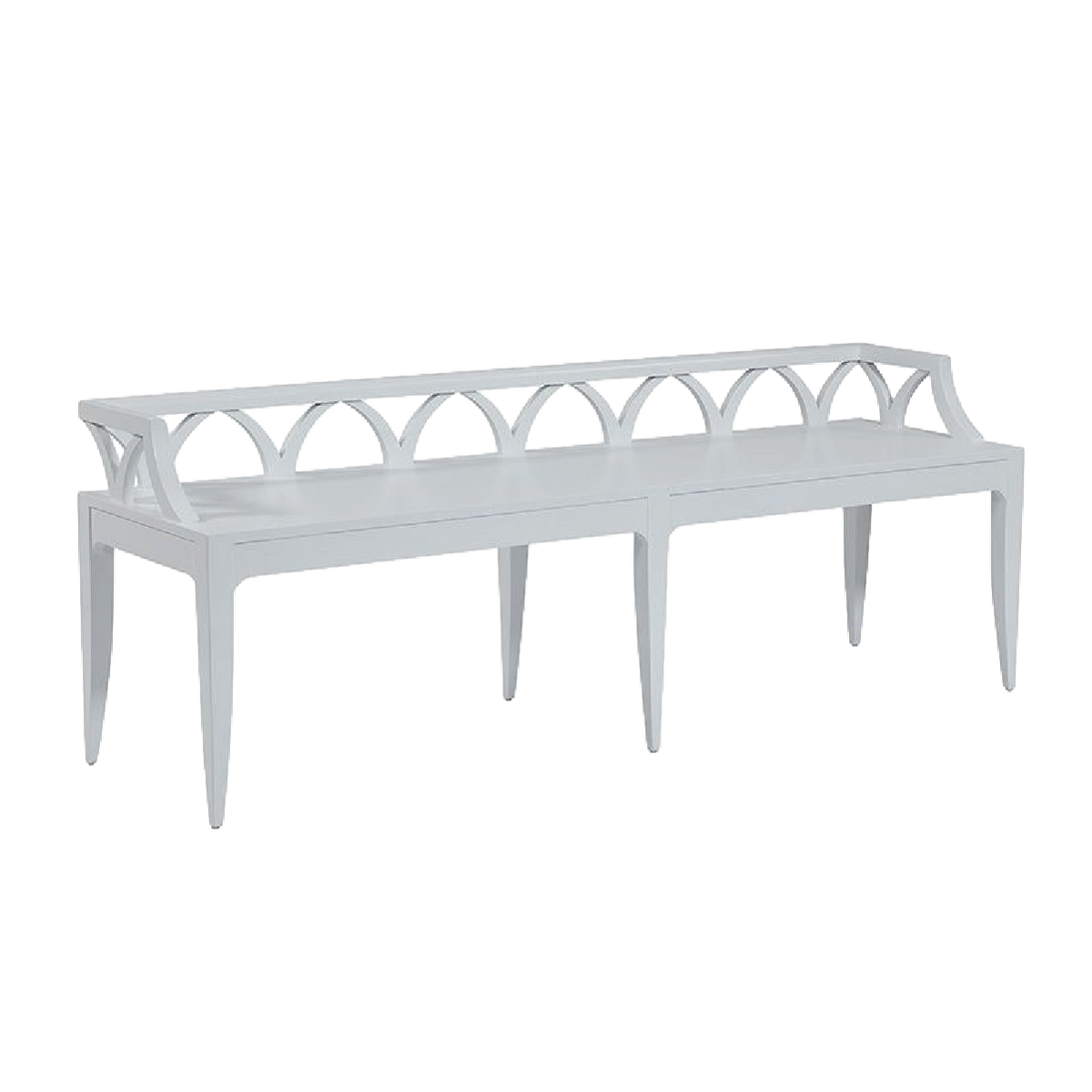 Cascade Oak Bench - White