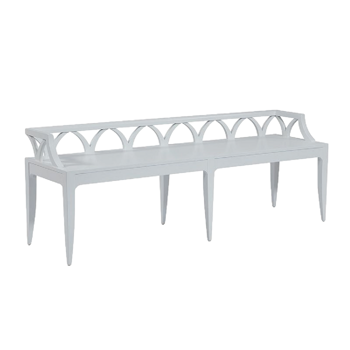 Cascade Oak Bench - White