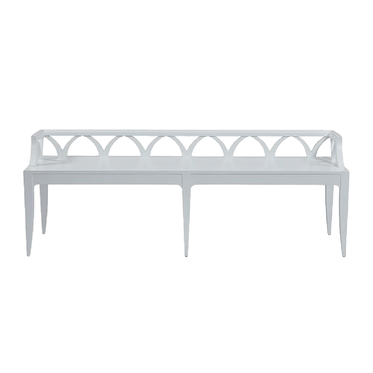 Cascade Oak Bench - White