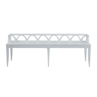 Cascade Oak Bench - White