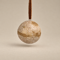 Golden Bauble Paper Maché Ornament