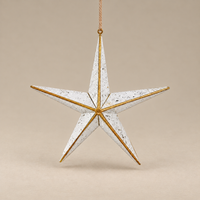 Silver Star Mirrored Glass Ornament