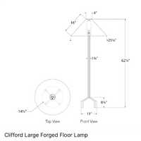Clifford Large Forged Floor Lamp