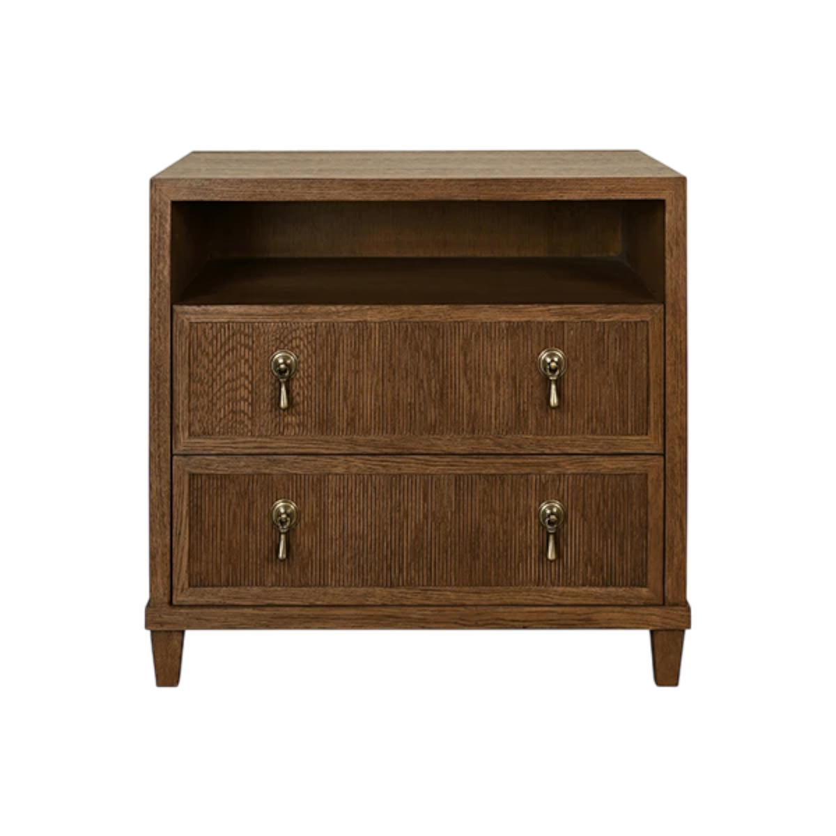 Hugh Double Nightstand - Provincial Brown