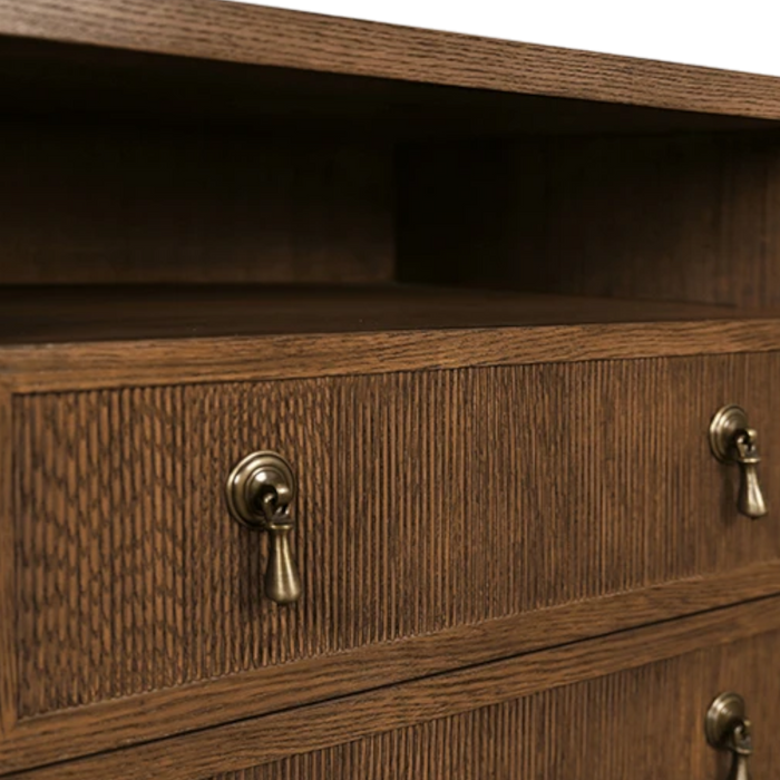 Hugh Double Nightstand - Provincial Brown