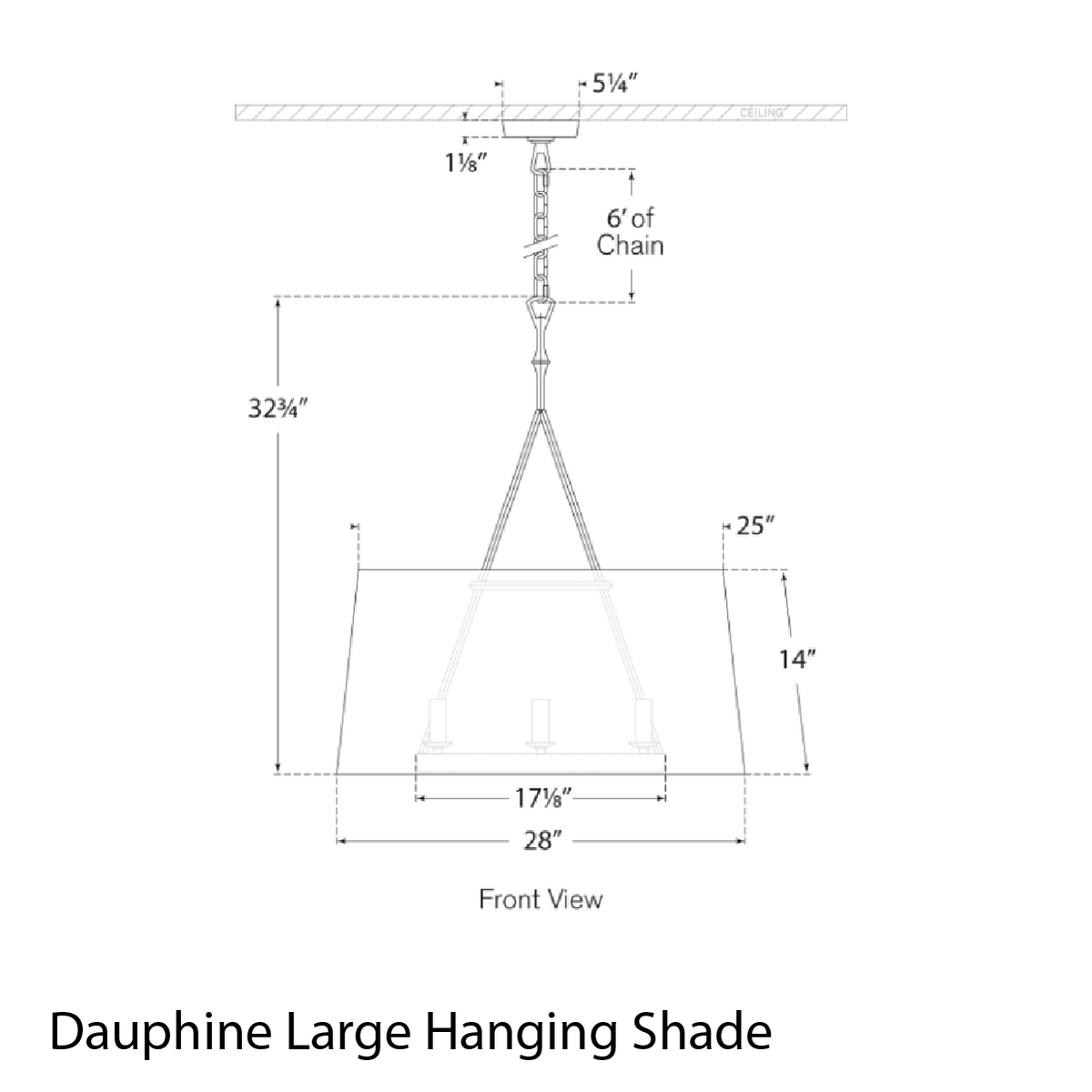Dauphine Large Hanging Shade