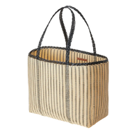 Edge Medium Tote - Black + Cream