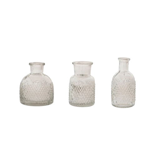 Camille Pressed Glass Vases