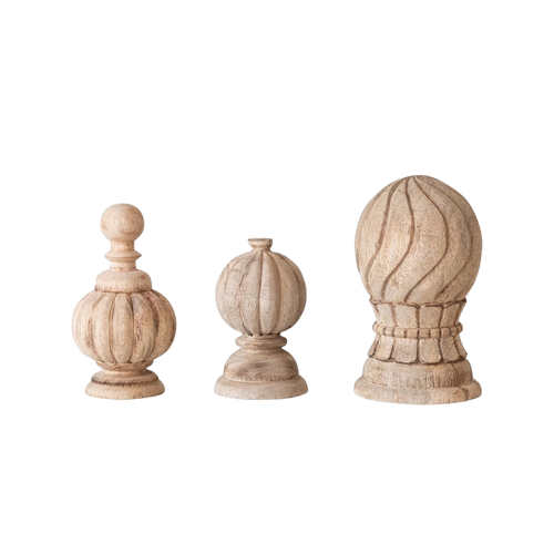 Magnolia Mango Wood Finials