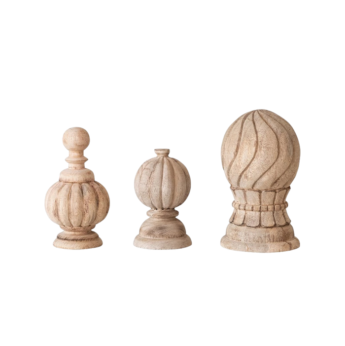 Magnolia Mango Wood Finials