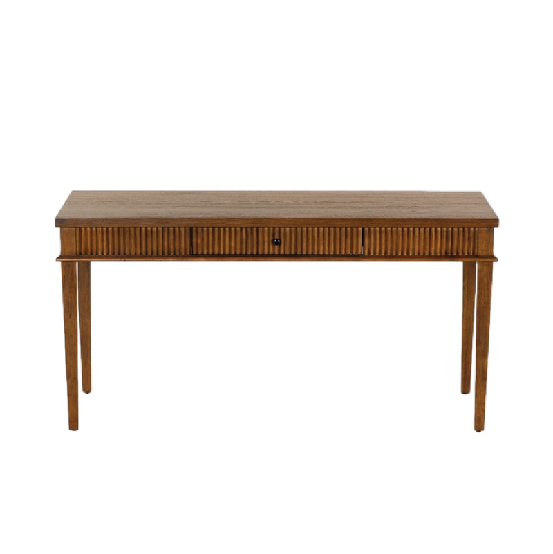 Rylee Reeded Desk - Deep Oak
