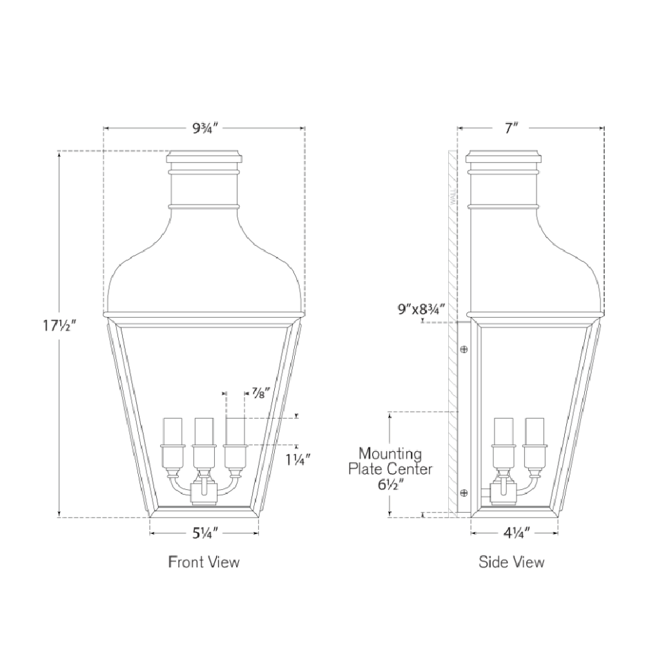 Fremont Small 3/4 Wall Lantern