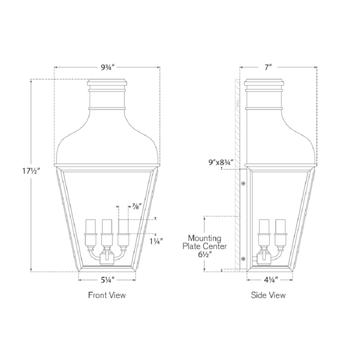 Fremont Small 3/4 Wall Lantern